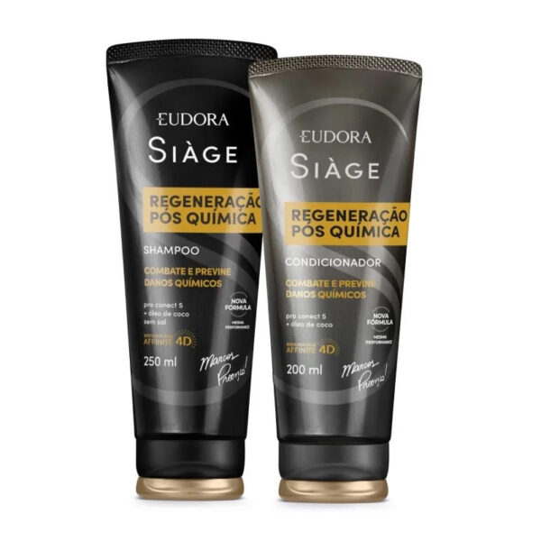 Kit Regeneração Pós Química: Shampoo 250ml + Condicionador