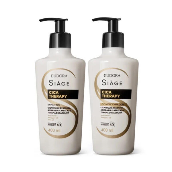 Kit Siàge Cica-Therapy: Shampoo 400ml + Condicionador 400ml
