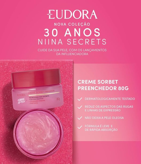 NIINA SORBET PREENCHEDOR E FIRMADOR FACIAL 80G - Image 2