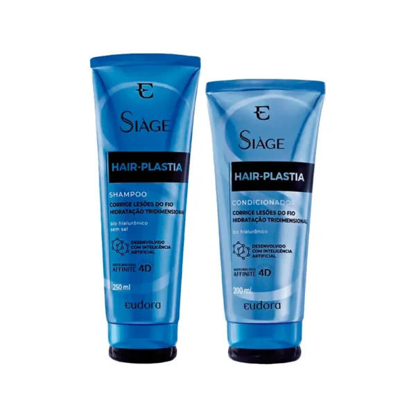 Kit Eudora Siàge Hair Plastia - Shampoo 250 ml + Condicionador 200 ml