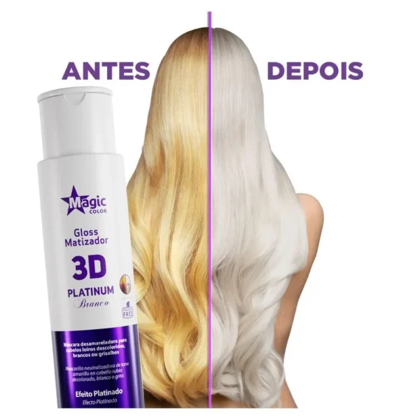 Matizador 3D Platinum Branco - Efeito Platinado - 500ml - Image 2