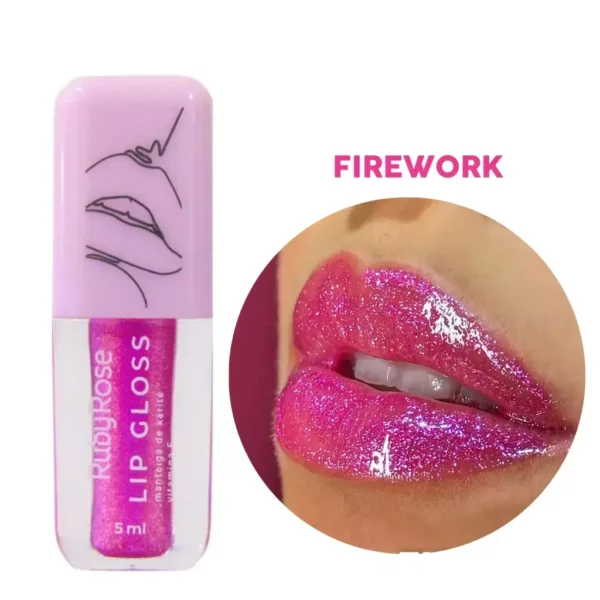Lip Gloss Glitter - Ruby Rose FIREWORK - Image 2