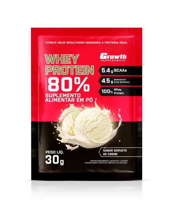 Growth Whey Sachê Sorvete de creme – 30g