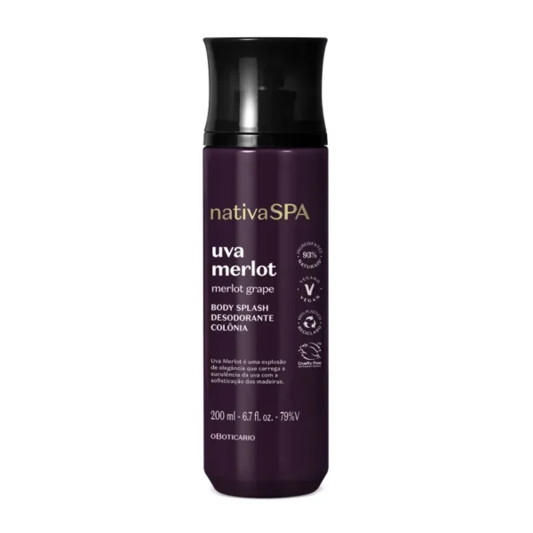 BODY SPLASH  COLÔNIA NATIVA SPA UVA MERLOT 200ML