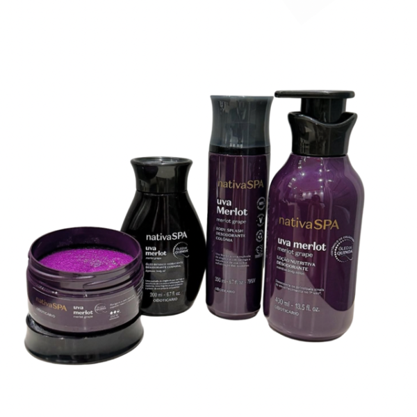 Kit Completo Uva Merlot Oboticario (4 itens)