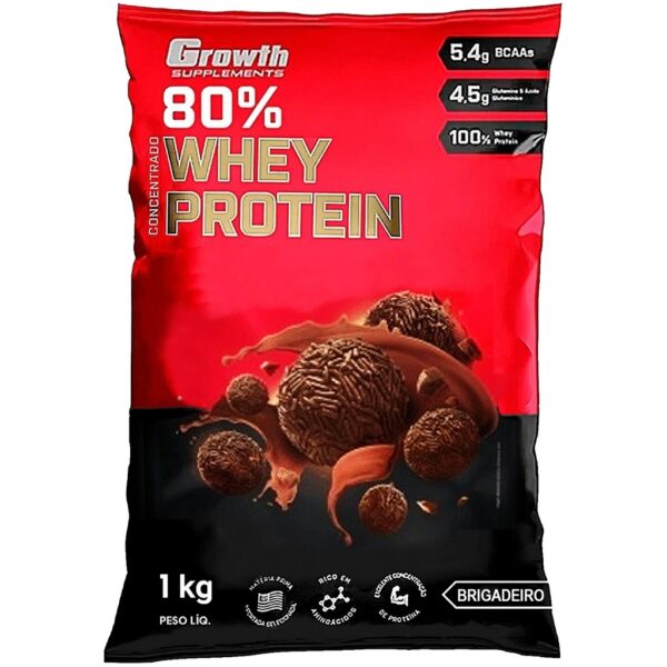 Whey Protein Brigadeiro 80% Proteína Concentrado 1Kg