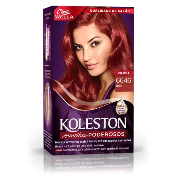 Tinta de Cabelo Koleston Cereja 6646 (nova embalagem)