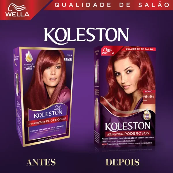 Tinta de Cabelo Koleston Cereja 6646 (nova embalagem) - Image 2