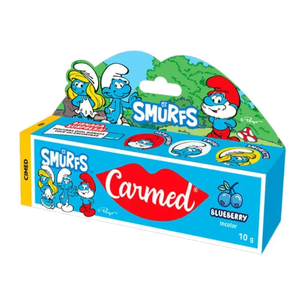 Hidratante Labial Carmed Os Smurfs Sabor Blueberry