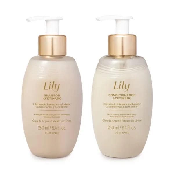 Lily Acetinados: Shampoo 250ml + Condicionador 250ml