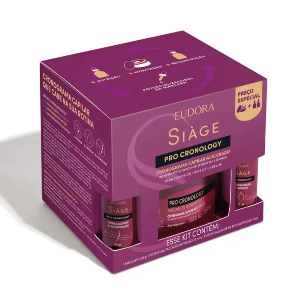 Kit Mascara Siage Pro Cronology + Potencializadores