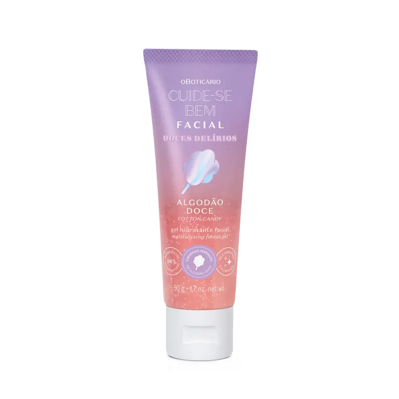 Gel Hidratante Facial Doces Delírios Algodão Doce