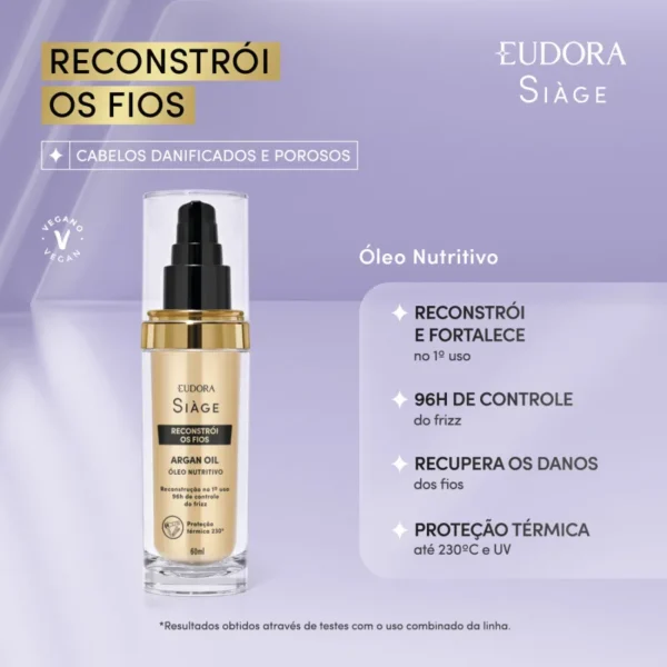 Óleo Nutritivo Capilar Siage Reconstrói Os Fios - Imagem 2