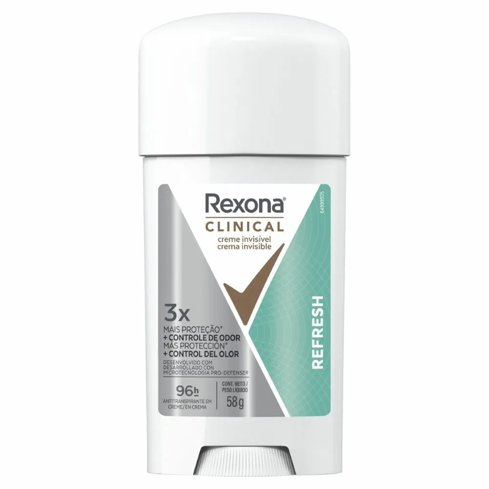 Desodorante Antitranspirante em Creme Rexona Clinical Refresh
