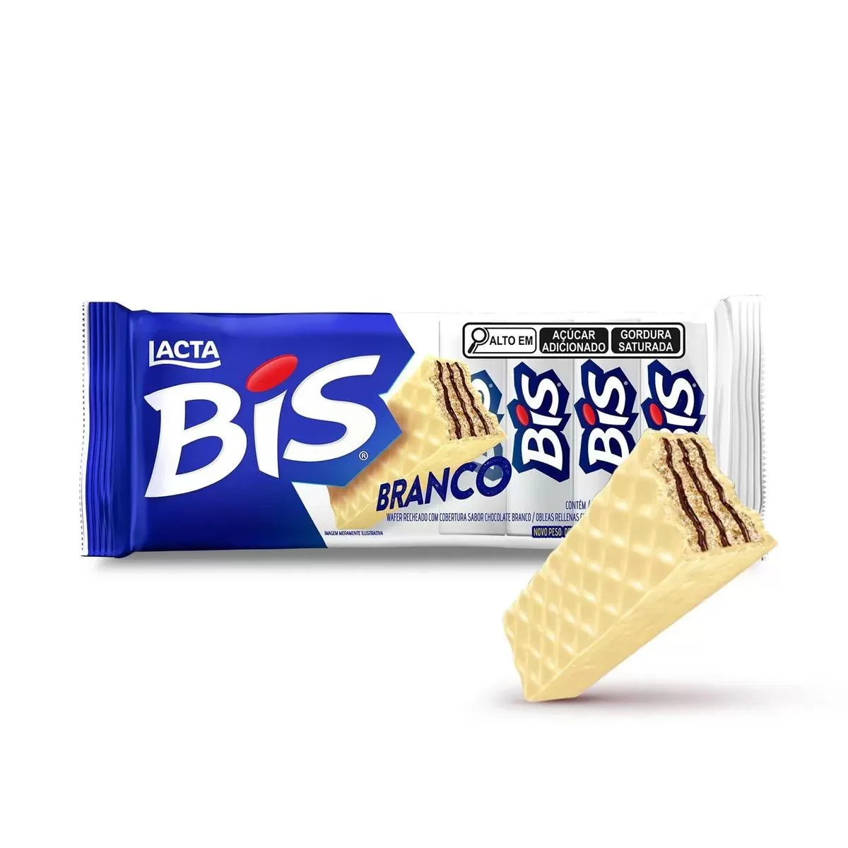 Bis Chocolate Branco Lacta Caixa com 16 unidades