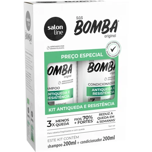Kit Salon Line SOS Bomba Antiqueda Shampoo + Condicionador 200ml