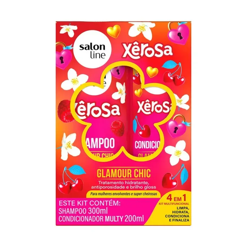 Kit Salon Line Shampoo 300ml + Condicionador 200ml Xerosa Glamour Chic