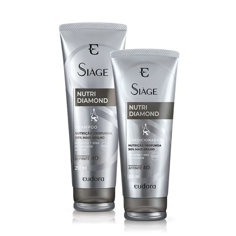 Kit Siàge Nutri Diamond: Shampoo 250ml + Condicionador 200ml