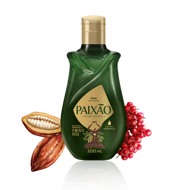 Óleo Corporal Paixão Cacau e Pimenta Rosa 200ml