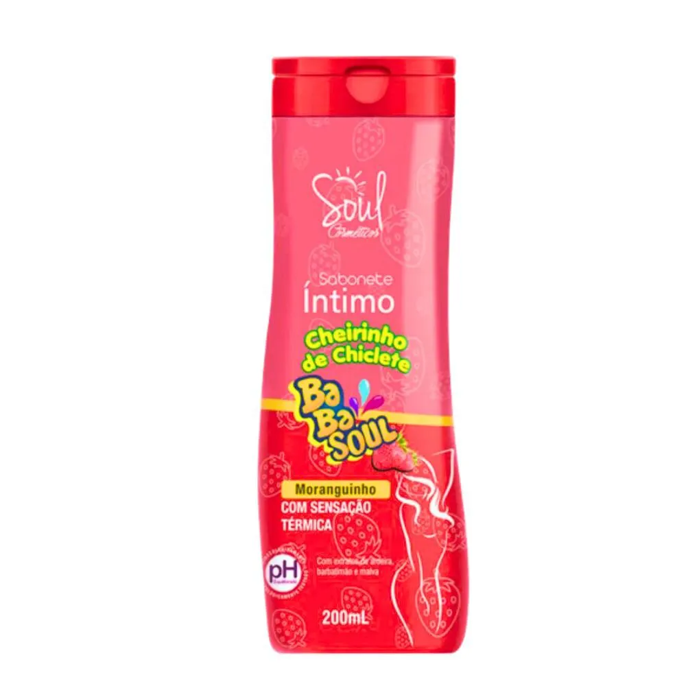 Sabonete Íntimo Babasoul Cheirinho de Moranguinho Soul Cosméticos